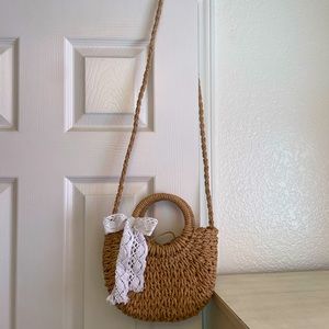 Woven small cross body purse